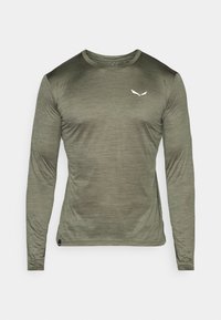 PUEZ MELANGE DRY TEE - Maglietta a manica lunga - faded green melange