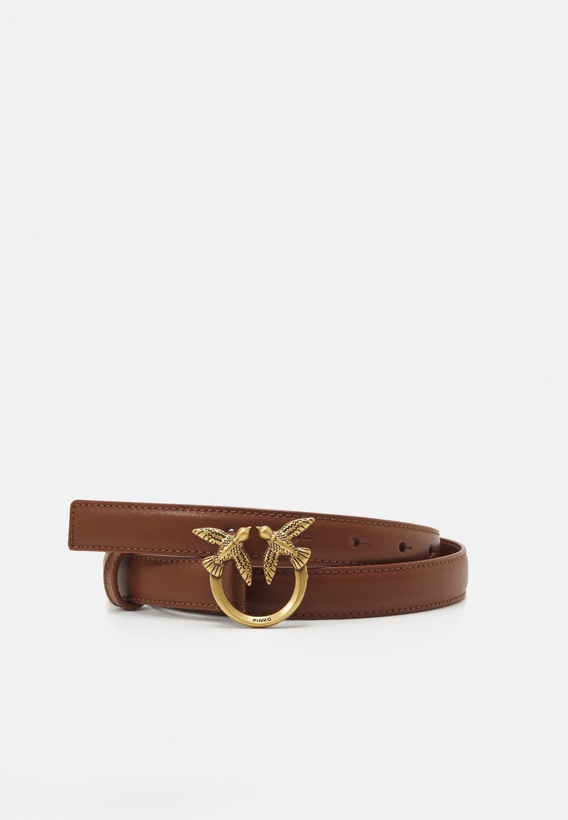 Pinko LOVE BERRY BELT - Pas - cuoio/antique gold