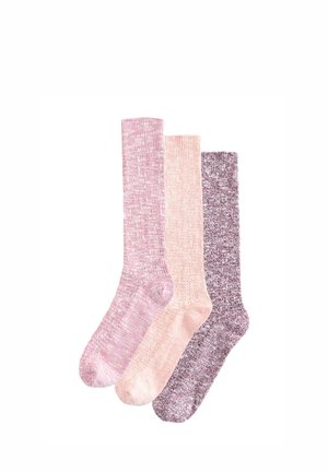 3 PACK - Ponožky - pink