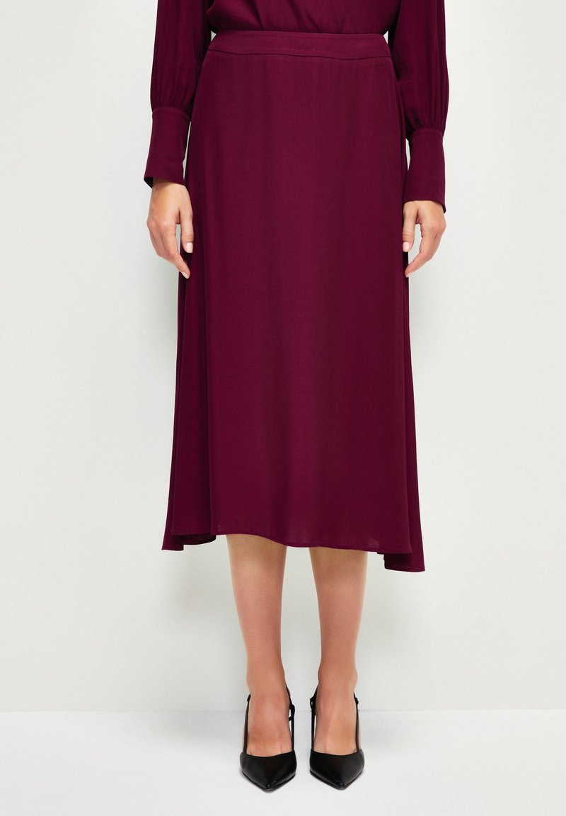 adL FLARED MIDI - Falda acampanada - damson