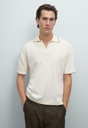 Massimo Dutti WITH CONTRAST DETAIL  - Polo shirt - beige