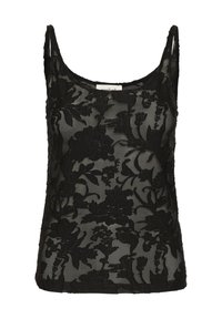 Soaked in Luxury CAMINE SINGLET - Blūze - black