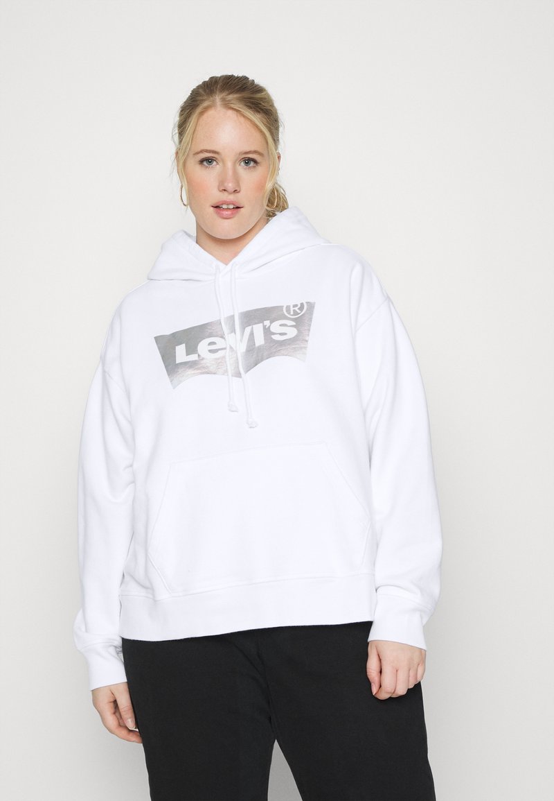 Levi's® Plus GRAPHIC HOODIE RAINBOW GRADIENT - Camisola - white