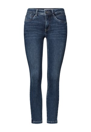 Street One, MID WAIST SLIM LEG JEANS IM SLIM FIT - Jean slim - brilliant indigo random wash