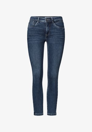 Street One, MID WAIST SLIM LEG JEANS IM SLIM FIT - Vaqueros slim fit - brilliant indigo random wash