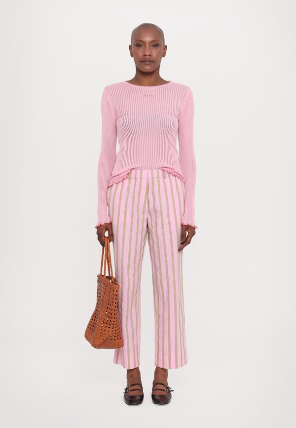 ELASTICATED STRAIGHT PANTS - Trousers2