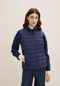 TOM TAILOR LIGHTWEIGHT MIT STEHKRAGEN  - Weste - atlantic ocean blue