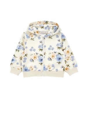 FIORI ALL OVER - Sweatjakke - ecru/celeste