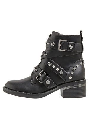 Cowboy/biker ankle boot - black