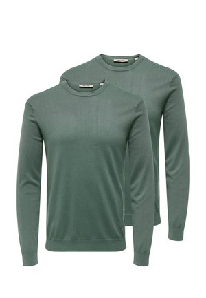 2PACK - Striktrøje - balsam green