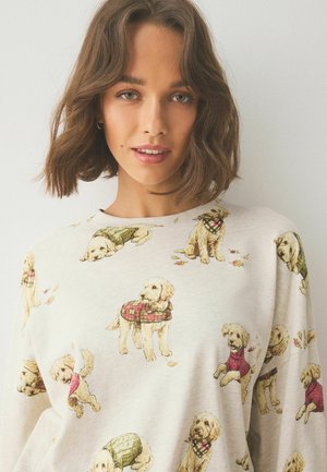 Next, LONG SLEEVE PYJAMAS SET - Pyjama set - oatmeal charlie the cockapoo