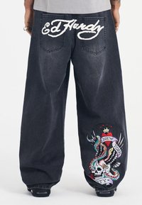 Ed Hardy - NYC SKULL XXTRA - Relaxed fit jeans - black Thumbnail Image 1
