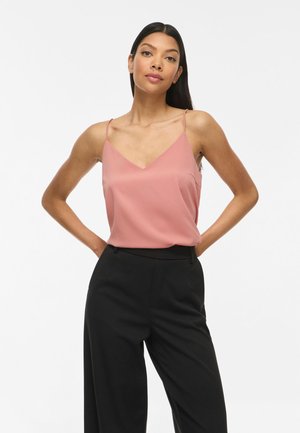 VILA, strap VIMATHILDE V-neck - Débardeur - old rose