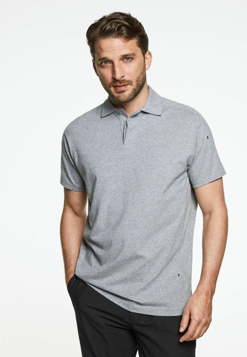 Hackett London LONDON HS ERGONOMIC Polo shirt grey marl/grey