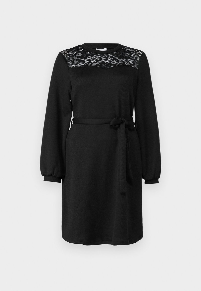 Vila Gebreide jurk zwart