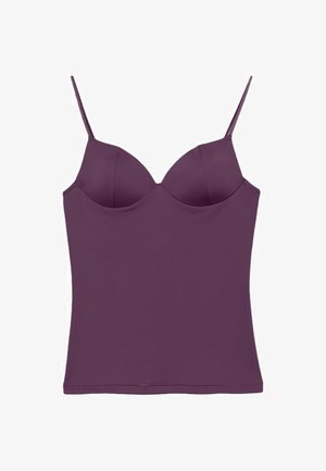 Stradivarius, CORSETRY-INSPIRED TOP - Débardeur - dark purple