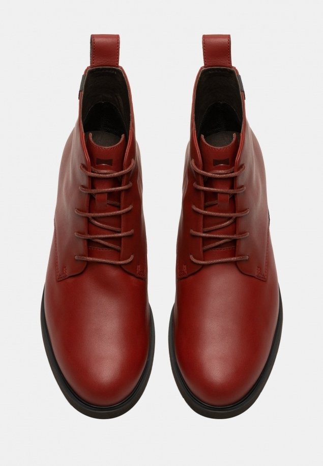 Camper IMAN - Botines con cordones - braun/rojo - Zalando.es
