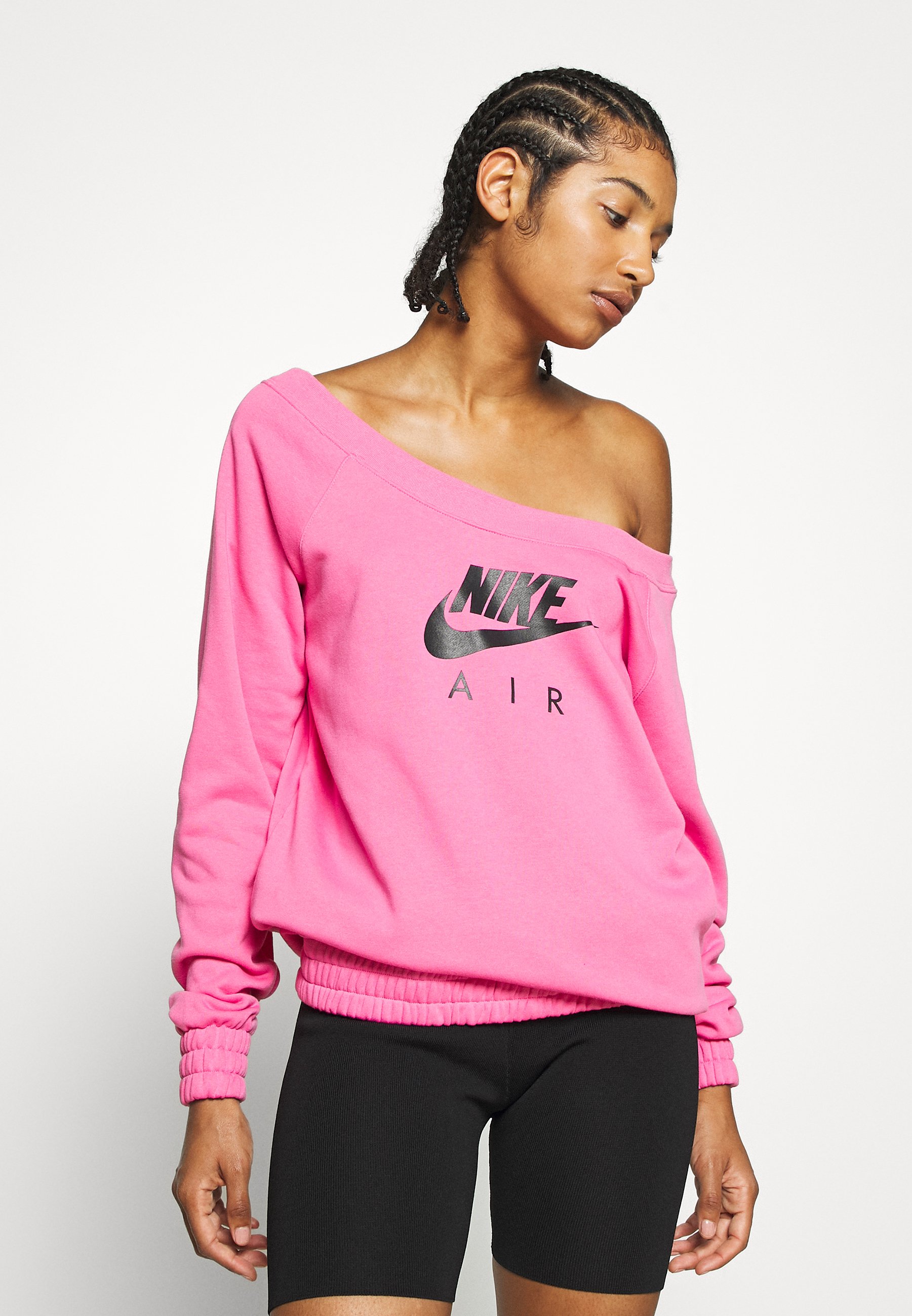 Nike Sportswear AIR CREW Sweatshirt pinksicleblack Nike Sportswear AIR CREW Sweatshirt off white Zalando.at