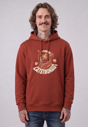 watapparel, CATSTRONAUT UNISEX - Kapuzenpullover - earthy red