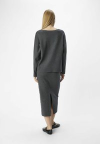 Object OBJREYNARD V-NECK - Maglione - dark grey melange