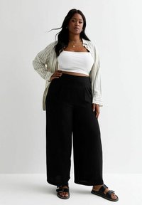 New Look Curves WIDE LEG CULOTTE  - Pantalones - black