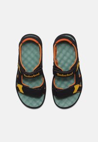 Timberland PERKINS ROW - Walking sandals - black w medium yellow