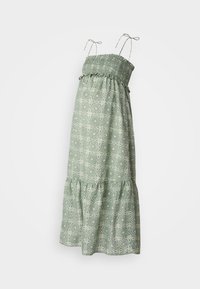 OLMMILEY STRAP SMOCK MIDI DRESS - Robe de jour - hedge green