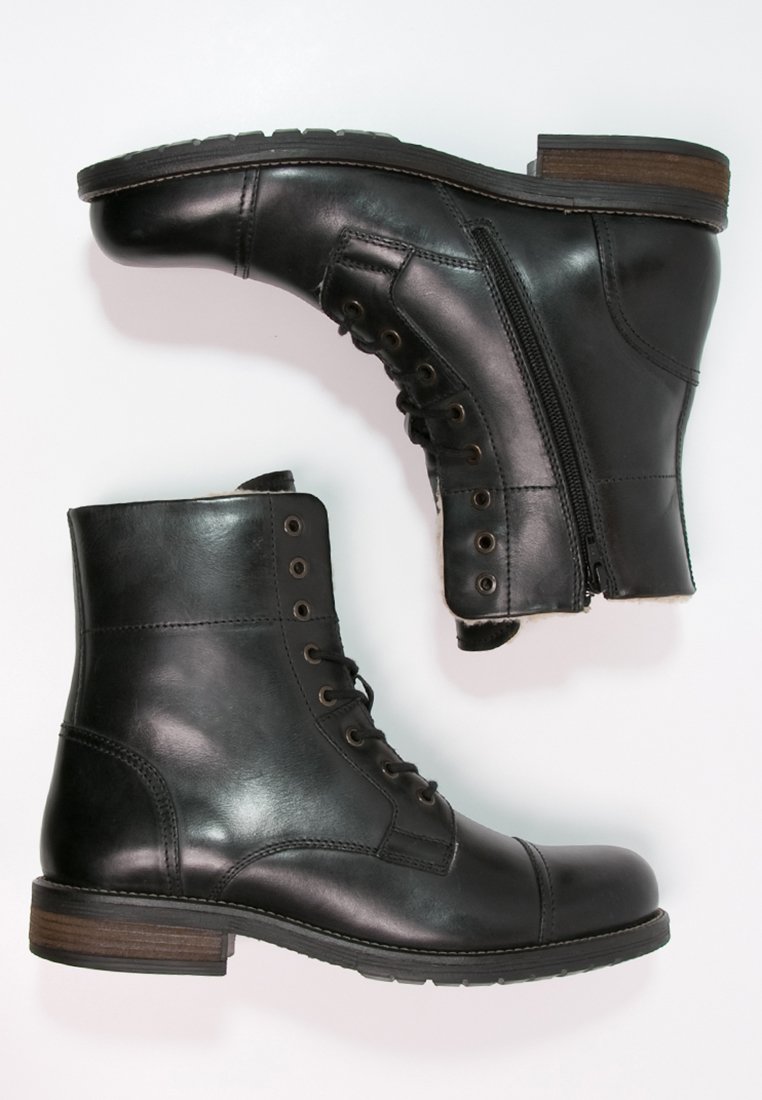 Pier One Botines con cordones - black/negro - Zalando.es