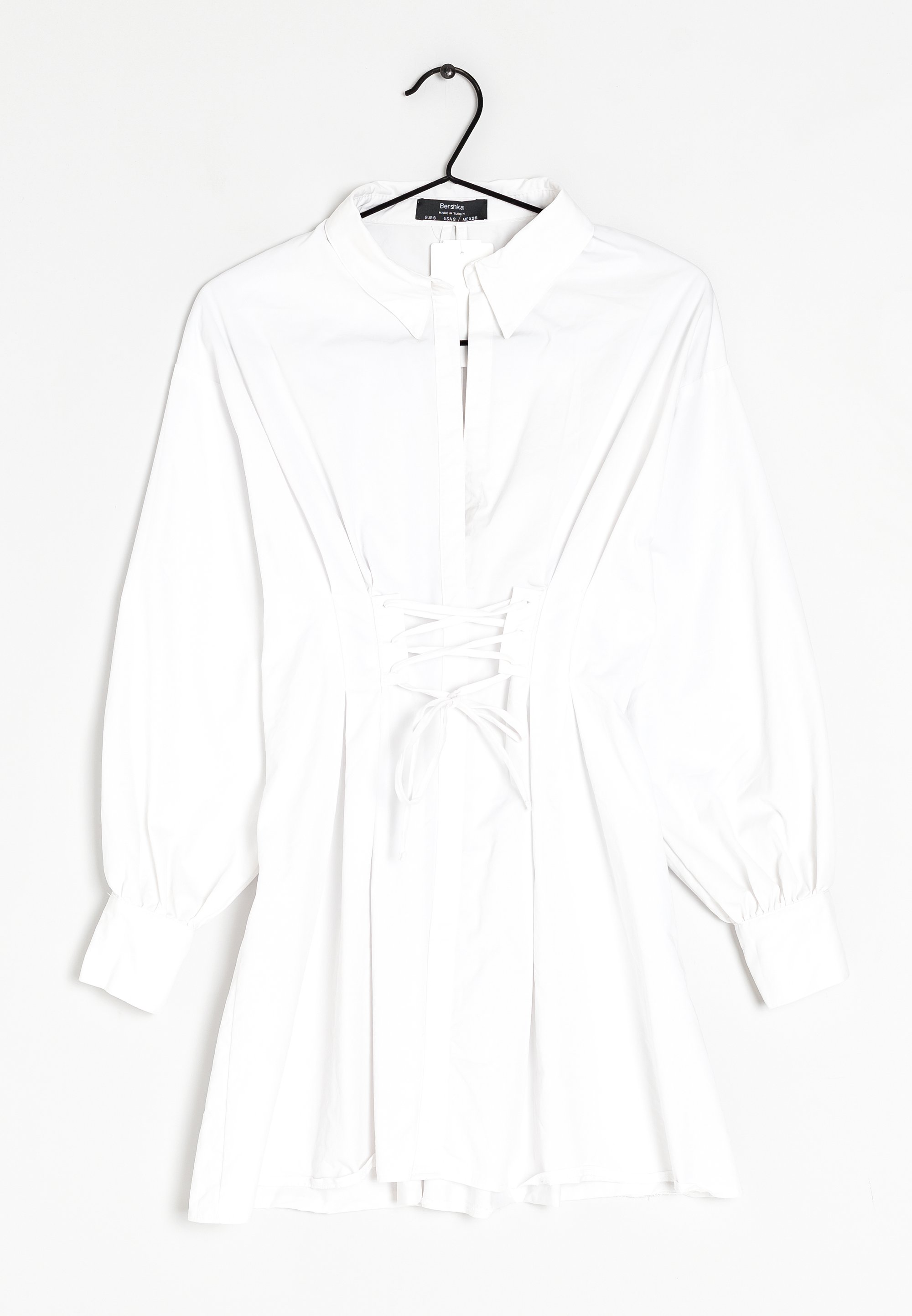 bershka white shirt dress Bershka Shirt dress - white - (Pre-owned)
