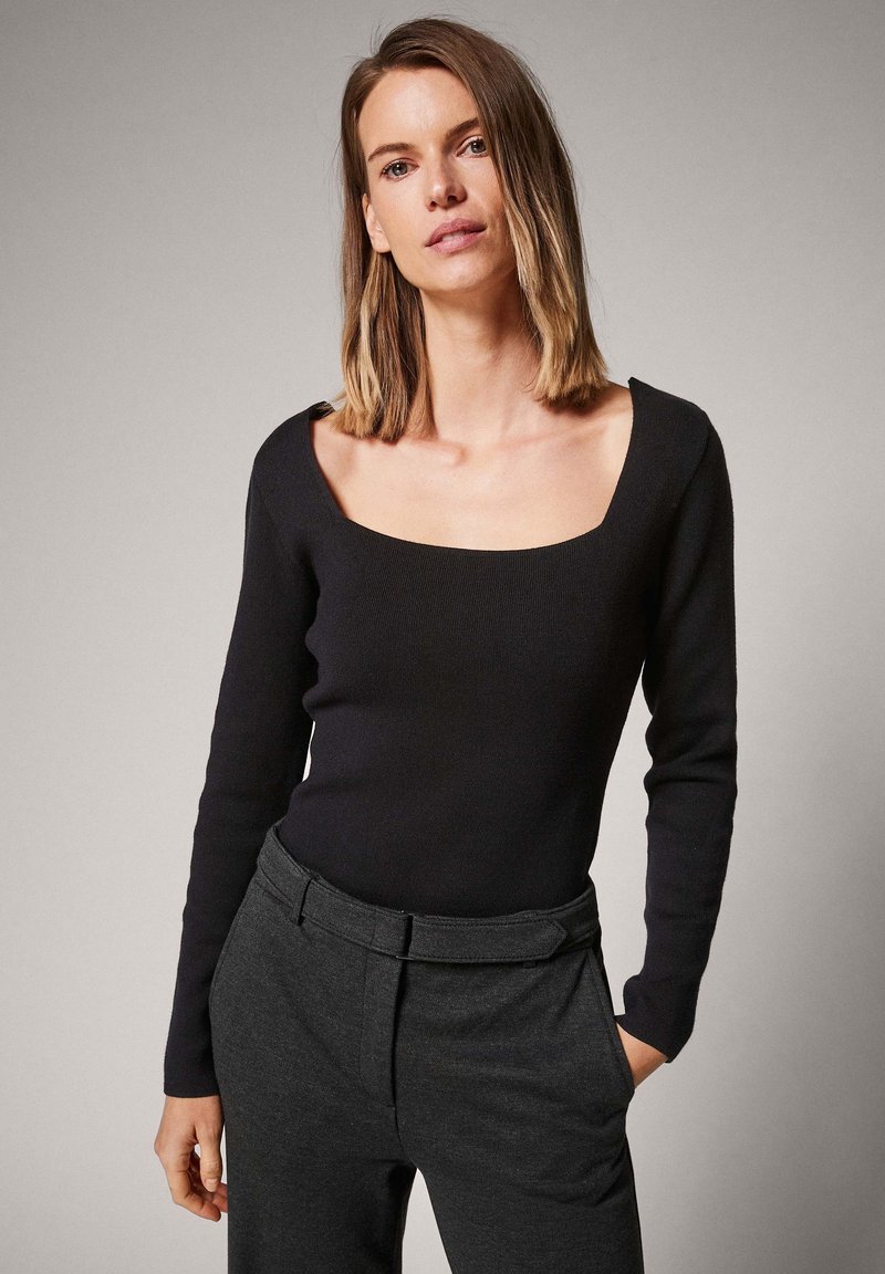 Damen Strickjacken | comma Strickpullover black/schwarz - WW60118 Damen Strickjacken | comma Strickpullover black/schwarz - WW60118
