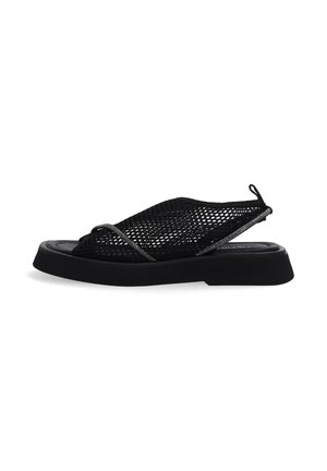 Sandalen met plateauzool - black