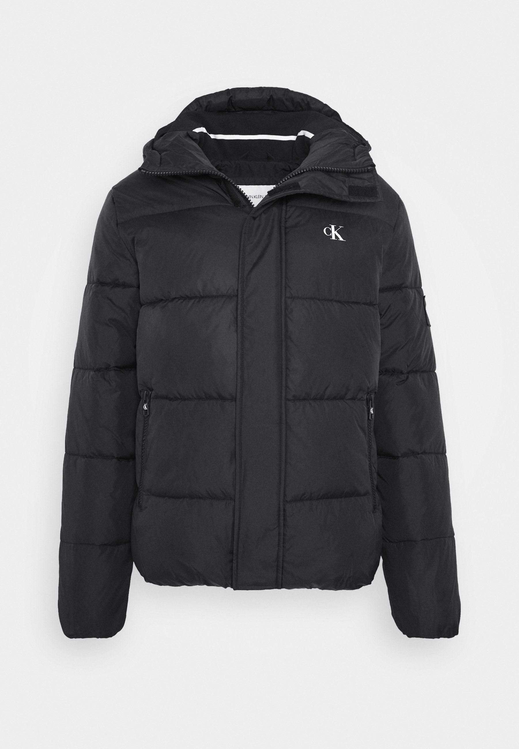 HOODED PUFFER JACKET Vinterjacka black HOODED PUFFER JACKET Vinterjacka black