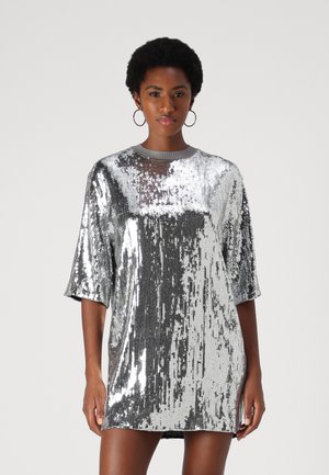 OPAL LOGO DRESS - Koktailové šaty/večierkové šaty - silver