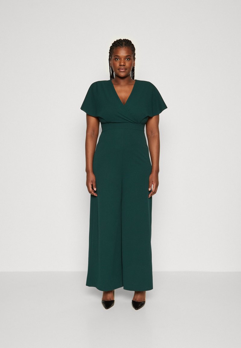 WAL G CURVE - BETTY WRAP - Jumpsuit - forest green, Enlarge