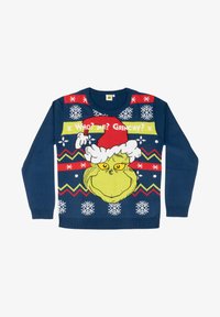 United Labels Le Grinch Pull de Noël pour Hommes et Femmes, Bleu, Who United Labels Le Grinch Pull de Noël pour Hommes et Femmes, Bleu, Who