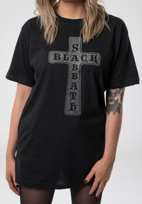 Paradiso Clothing BLACK SABBATH DIAMANTE CROSS - Print T-shirt - black