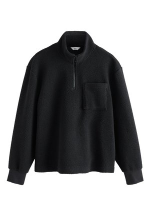 Next QUARTER ZIP FIT - Fleece trui - black
