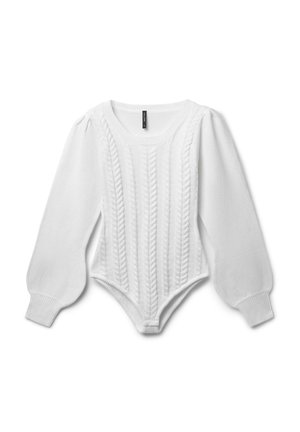 CON TRECCE - Jumper - bianco lana