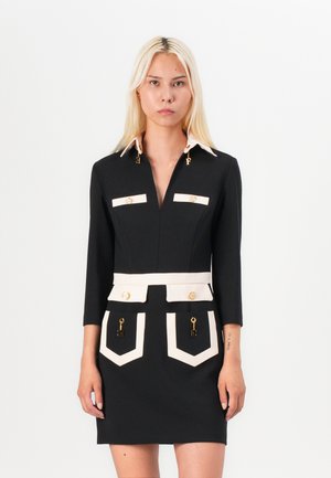 DRESS - Shirt dress - nero/milk