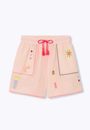 Promod, SHORT RAYÉ BRODÉ - Short - rayé rose