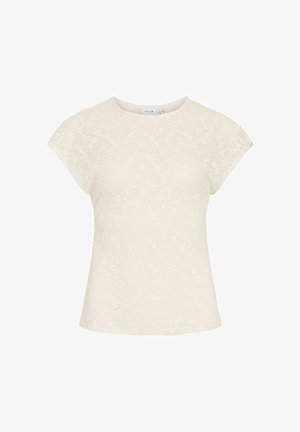 VILA, SHORT SLEEVED TOP VIFAY ROUND NECK - Blouse - birch