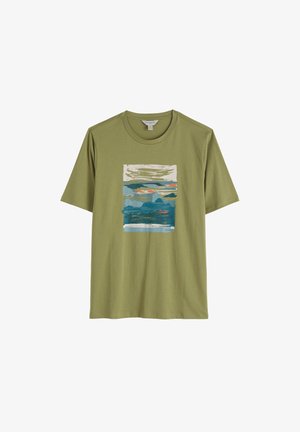 Seasalt Cornwall, SEASALT CORNWALL MIDWATCH T-SHIRT - Nyomott mintás póló - green
