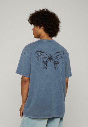ACID WASHED - Print T-shirt - vintageblue