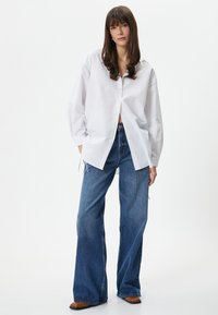 Koton BUTTONED DRAPED LONG SLEEVE - Blusa - white