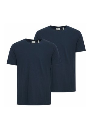 RUNDHALS KURZARM SDROCK SS TEE | 2ER PACK - Basic T-shirt - navy