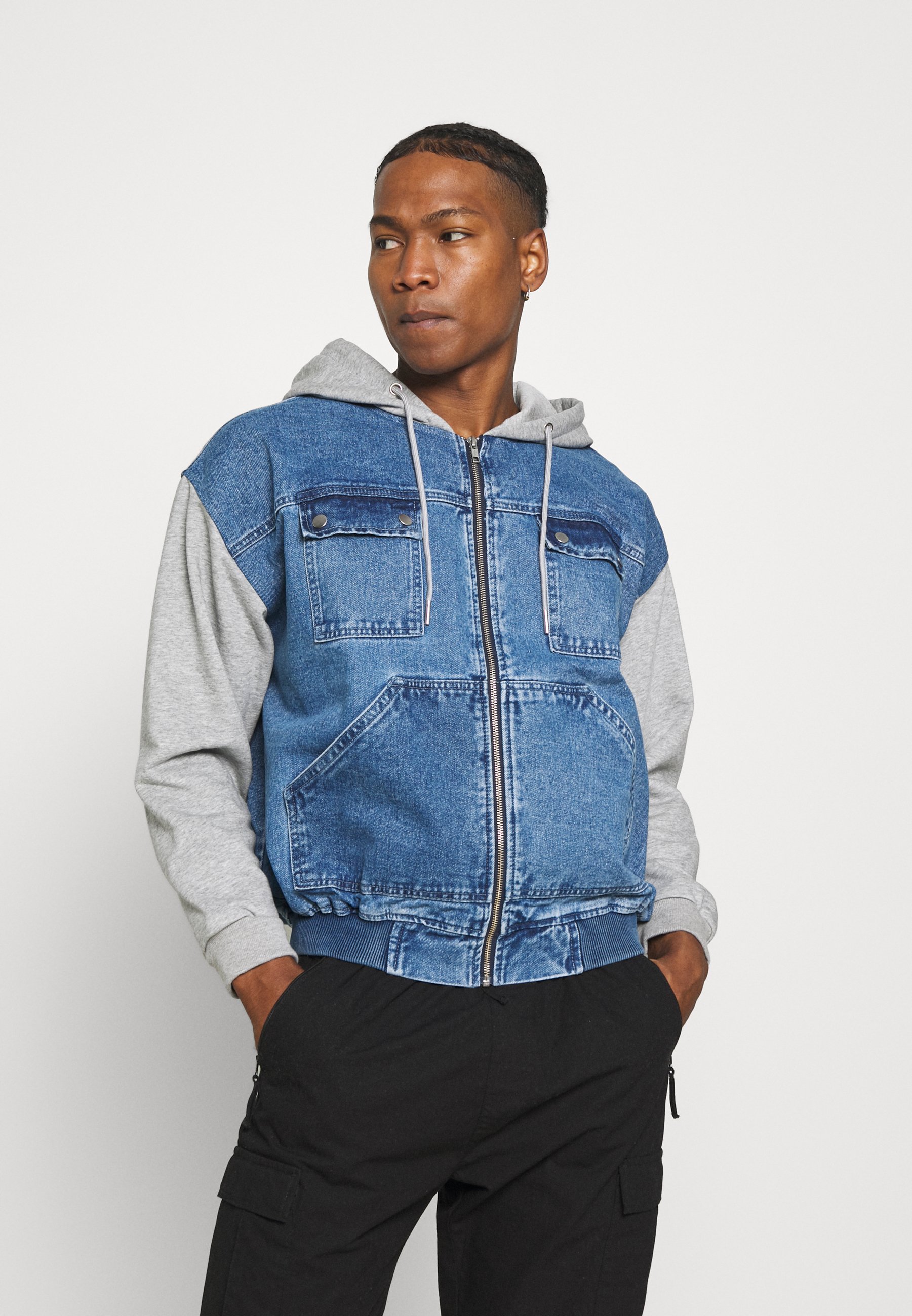 jean jacket with different sleeves