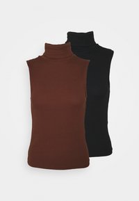 VIFELIA 2 PACK - Topper - black/chocolate