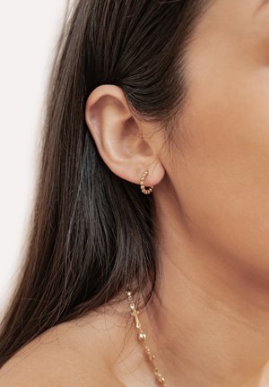 Hey Happiness, SMALL BEADED HOOP - Ohrringe - gold-coloured