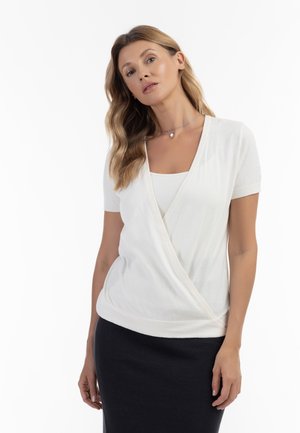 T-shirts print - wollweiss