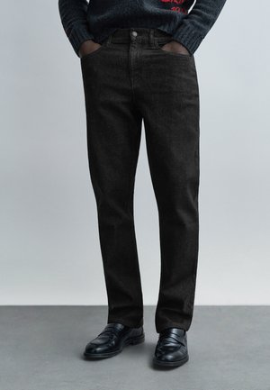 JOHN - Traperice ravnih nogavica - black